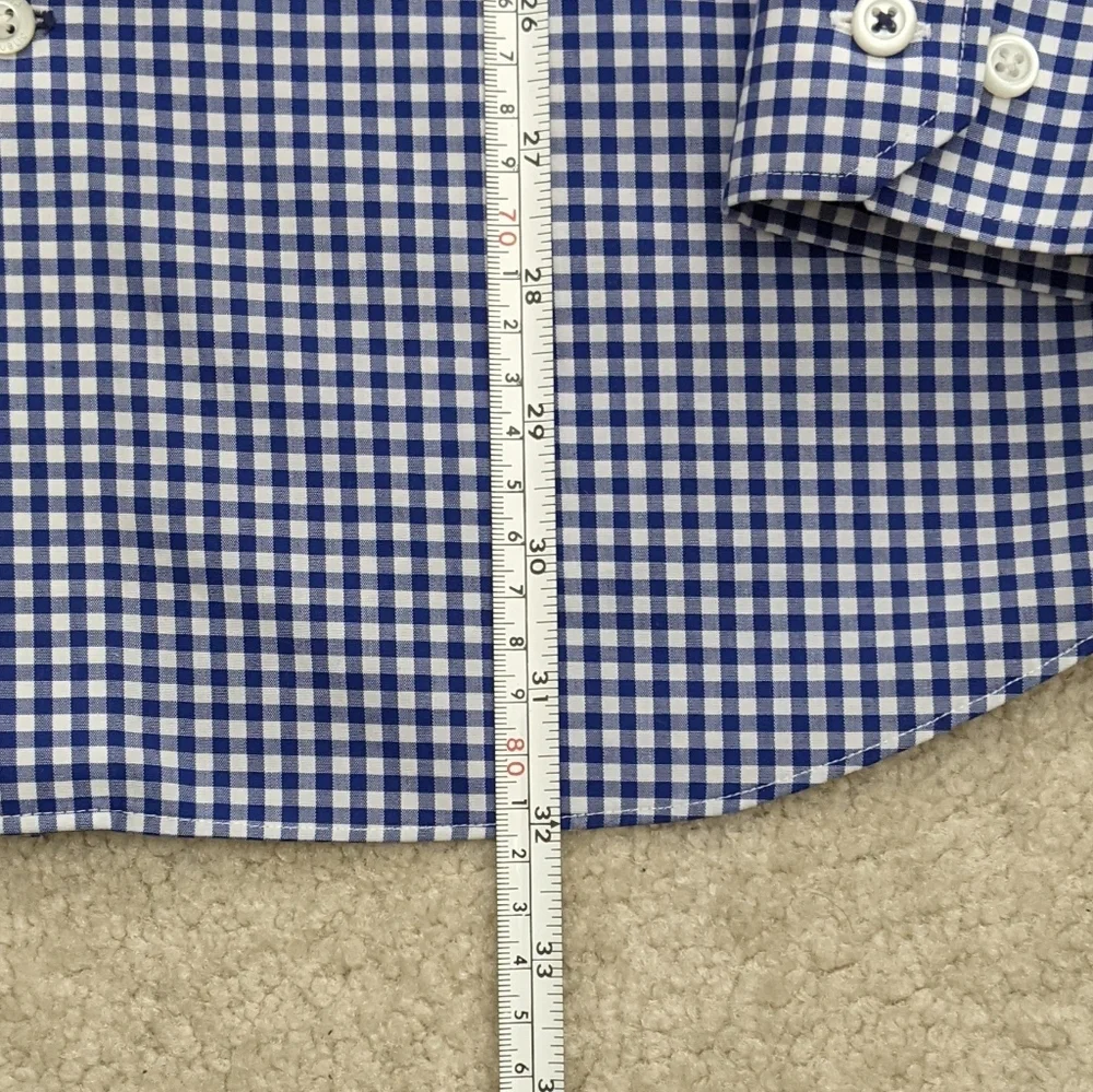 Banana Republic non-iron dress shirt large blue white